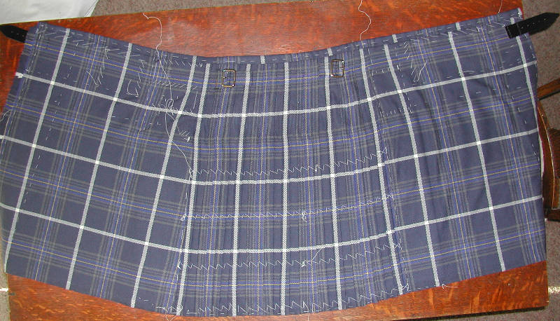 The outsideof the x marks kilt